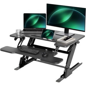 image:imageClaiks Standing Desk Converter 36 inch Height Adjustable Sit Stand Up Desk Riser Quick Sit to Stand Tabletop Dual Monitor Riser Workstation for Home Office with Keyboard Tray BlackBlack1