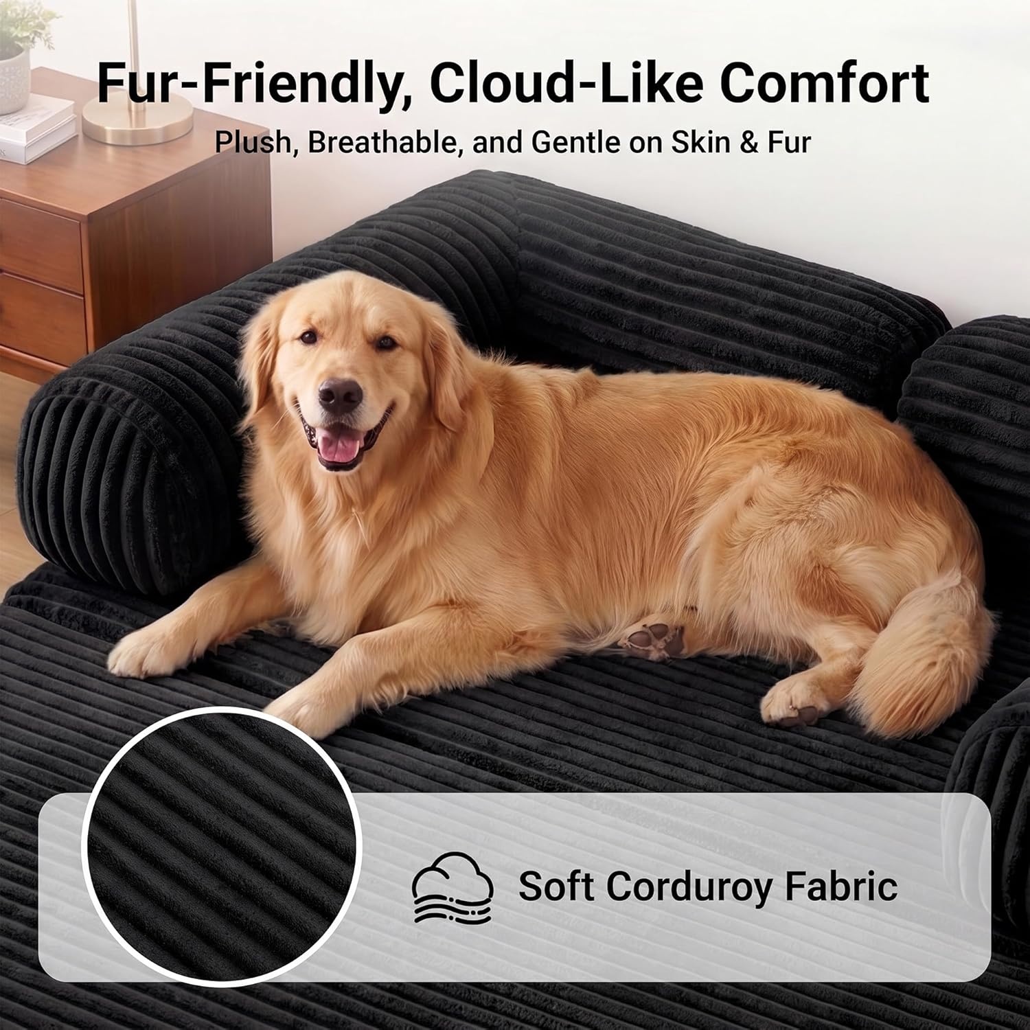 image:imageClaiks 75 Convertible Sofa Bed Corduroy Futon Couch Pull Out Bed No Assembly Boneless Couches for Living Room Bedroom Apartment GreenBlack