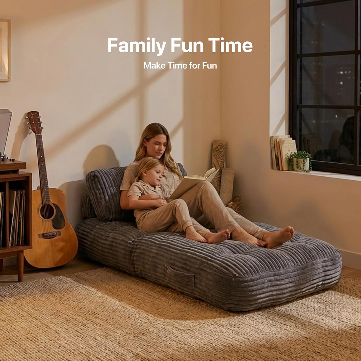 image:imageClaiks Folding Sofa Bed Boneless Chair with Pillow Sleeper Sofa with Back Support Sleeper Chair Portable Fold Out Chair Bed Comfy Foldable Mattress for Living Room Pink SingleDark Grey
