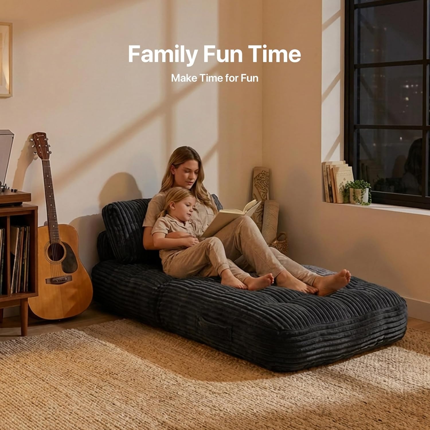 image:imageClaiks Folding Sofa Bed Boneless Chair with Pillow Sleeper Sofa with Back Support Sleeper Chair Portable Fold Out Chair Bed Comfy Foldable Mattress for Living Room Pink SingleBlack