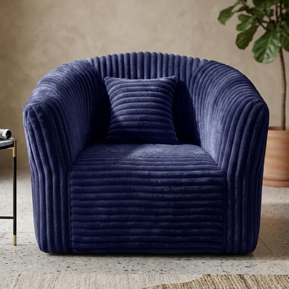 image:imageClaiks Boneless Chair Comfy Cloud Couch Corduroy Single Sofa Oversized Accent Chair for Adults Couches for Living Room Bedroom Apartment Small Spaces PinkBlue