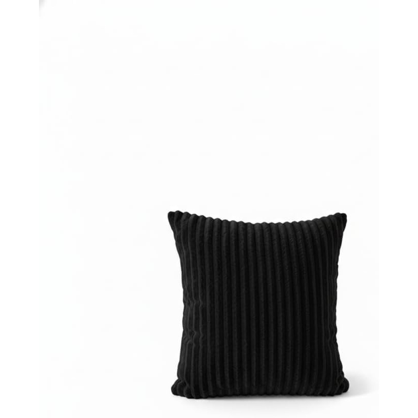 image:imageClaiks Corduroy Decorative Throw Pillow Covers 1375 x 1375 for Sofa Living Room Soft Neutral Boho Couch Pillow Covers for Home Decor Black