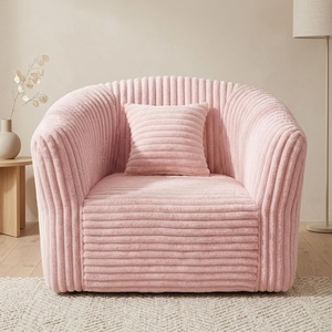 image:imageClaiks Boneless Chair Comfy Cloud Couch Corduroy Single Sofa Oversized Accent Chair for Adults Couches for Living Room Bedroom Apartment Small Spaces PinkPink