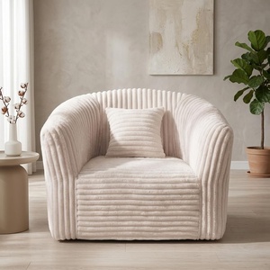 image:imageClaiks Boneless Chair Comfy Cloud Couch Corduroy Single Sofa Oversized Accent Chair for Adults Couches for Living Room Bedroom Apartment Small Spaces PinkBeige