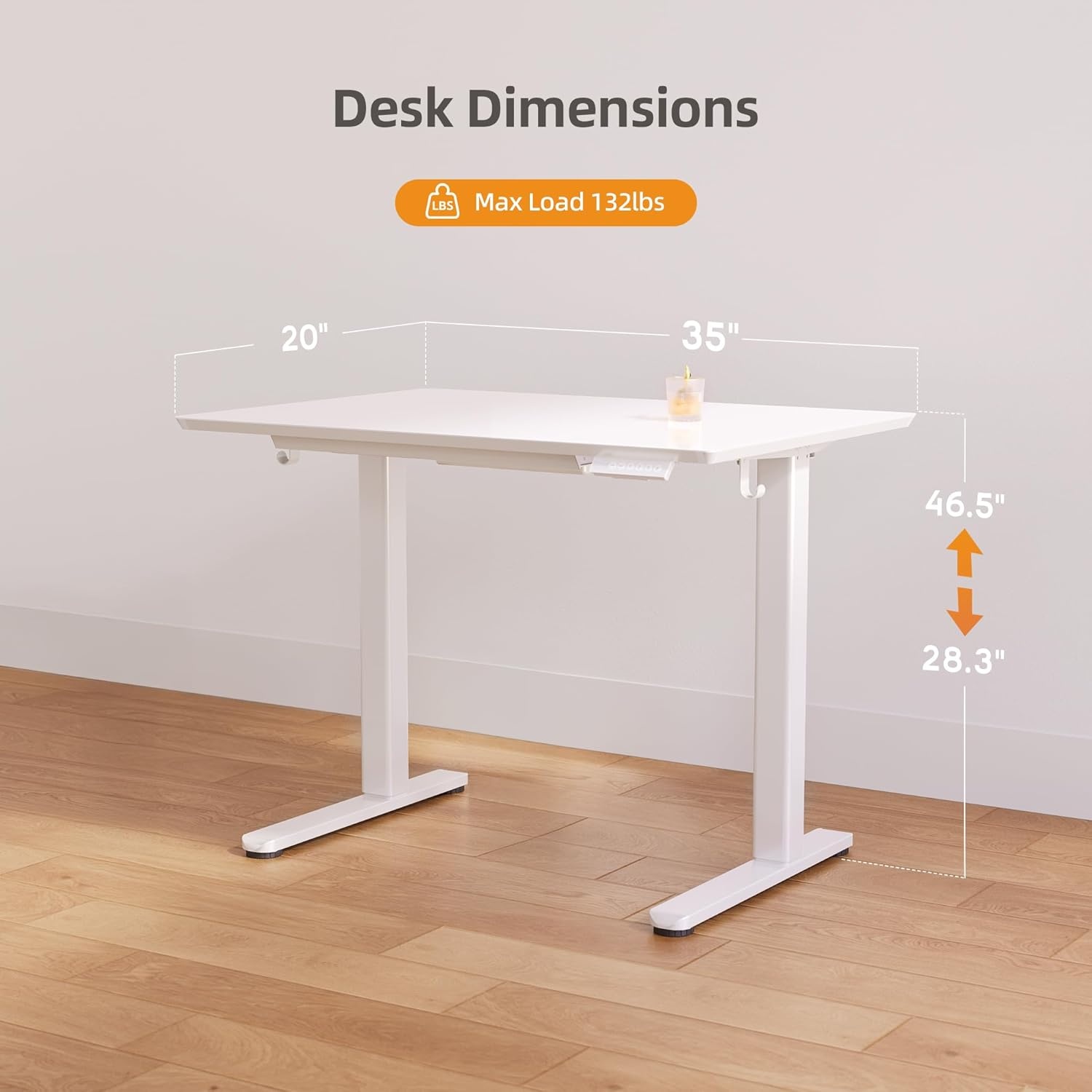 image:imageClaiks Glass Standing Desk with Drawers 4024 Inch Adjustable Stand Up Desk Quick Install Home Office Computer Desk WhiteSuper White