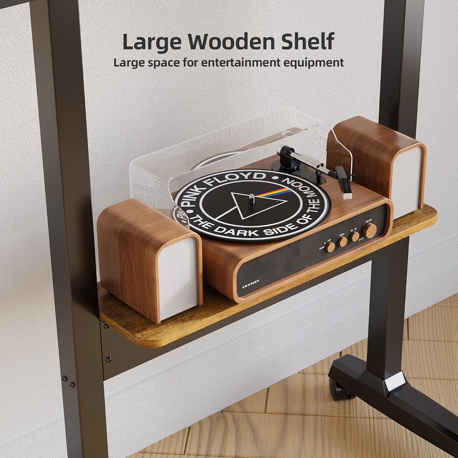 image:imageClaiks Motorized Mobile TV Stand on Wheels for 3786 Inch TVs up to 154 lbsRolling TV Stand with Electric Height Adjustable amp Storage ShelfVESA 200x200600x400mmRustic BrownRustic Brown